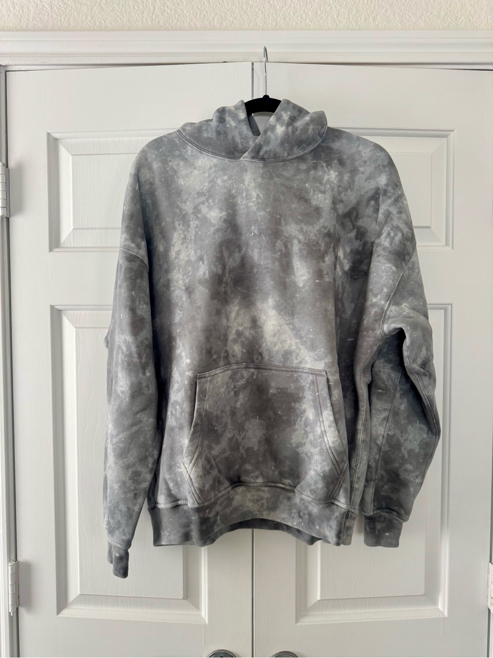 Abercrombie & Fitch Gray Marble Tie-Dye Hoodie